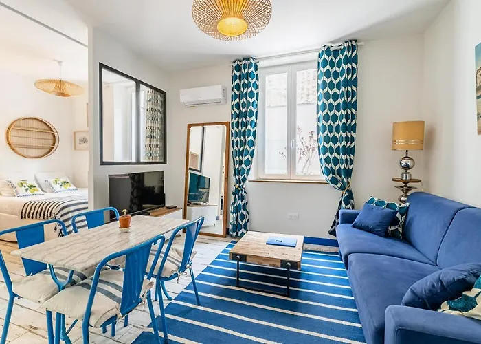 Studio Bleu, 120m Vieux-Port Clim Netflix Wifi